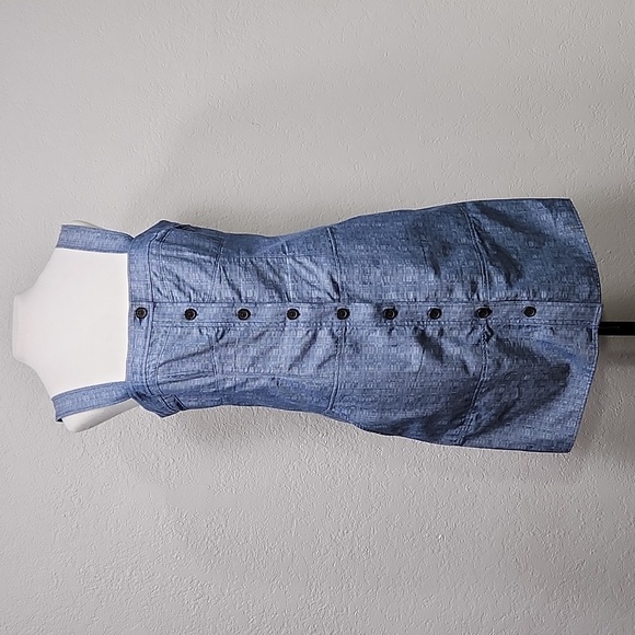 Derek Lam Dresses & Skirts - NWOT Derek Lam Indigo Blue Comfy Button Down w/Pockets Jumper Dress Sz. 12